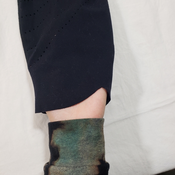 Members Mark Active Pocket Legging Capris Mesh Athletic Yoga Womens Black Pants - Picture 7 of 10